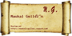 Maskal Gellén névjegykártya